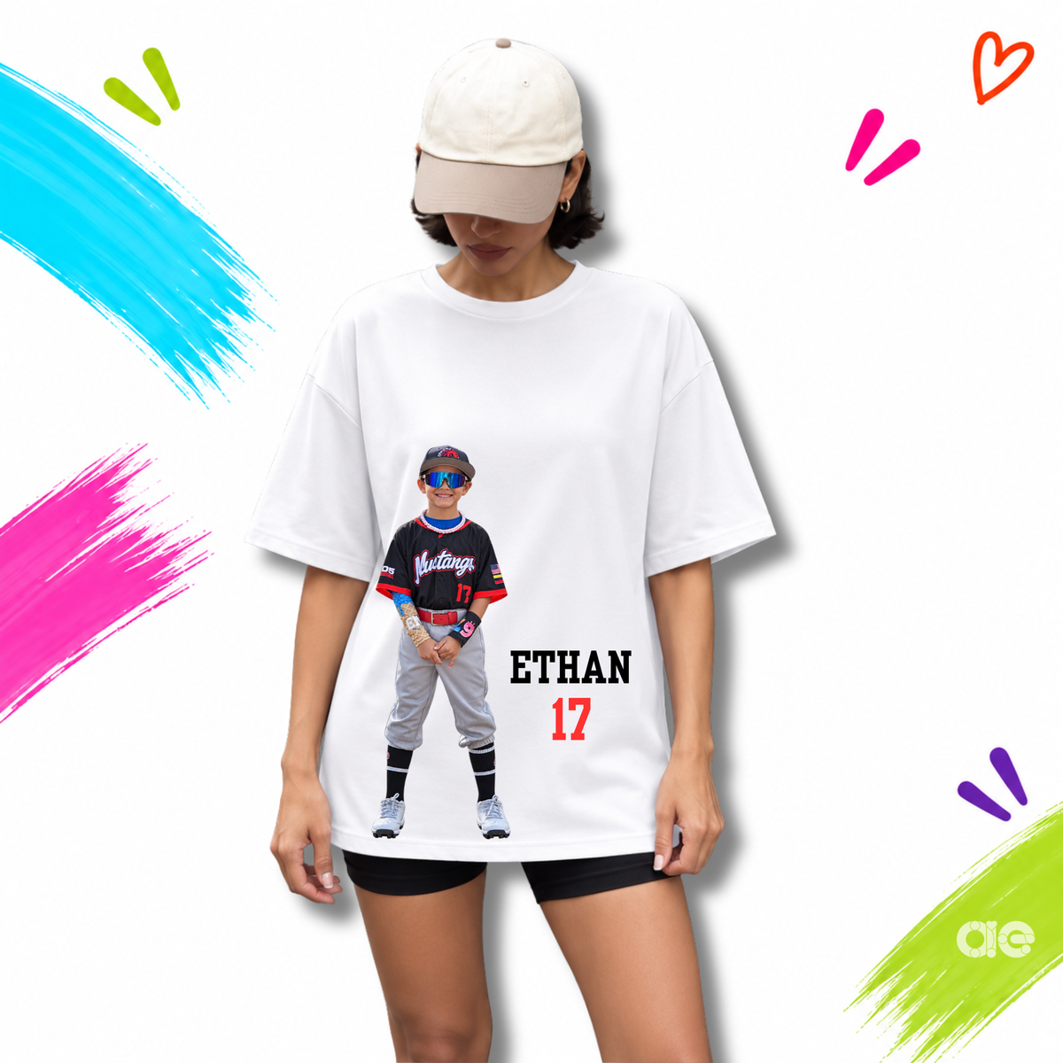 Personalized Women’s Oversized T-Shirt – Large Front Design
