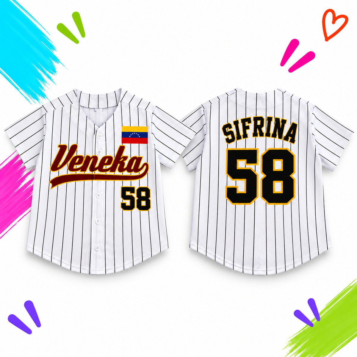 Veneka Baseball Jersey – Venezuelan Inspired Shirt