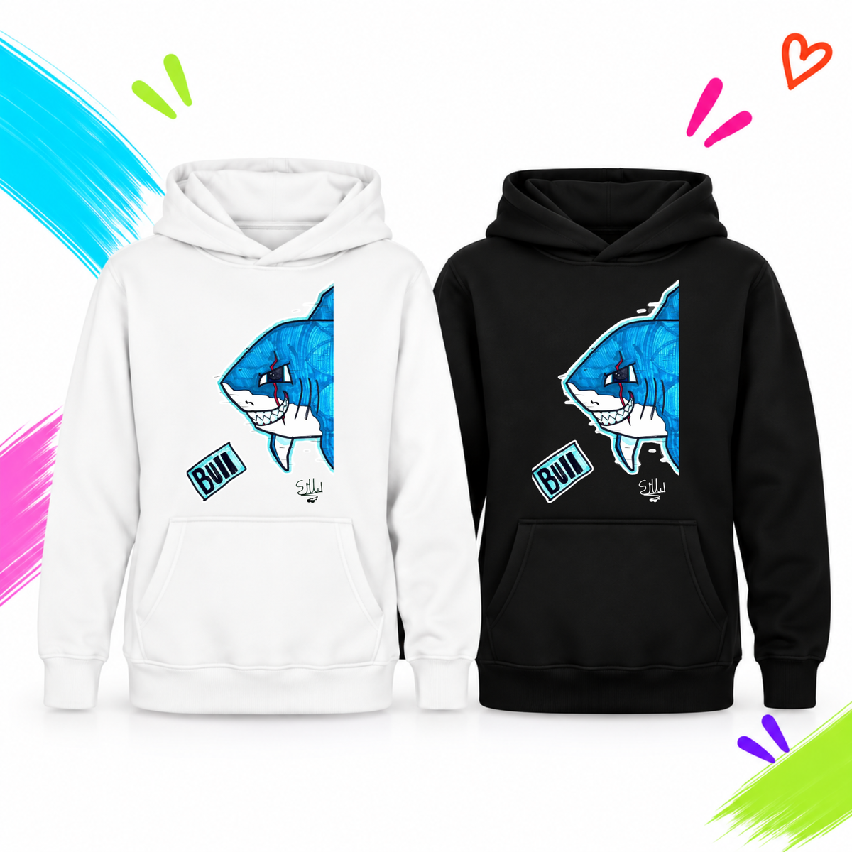 Bull Shark Hoodie | SketchClothesBySILL × arteelisa