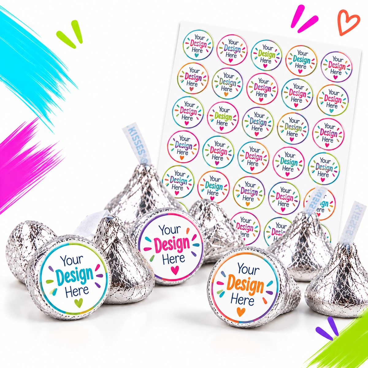 Custom Hershey Stickers – Full Sheet