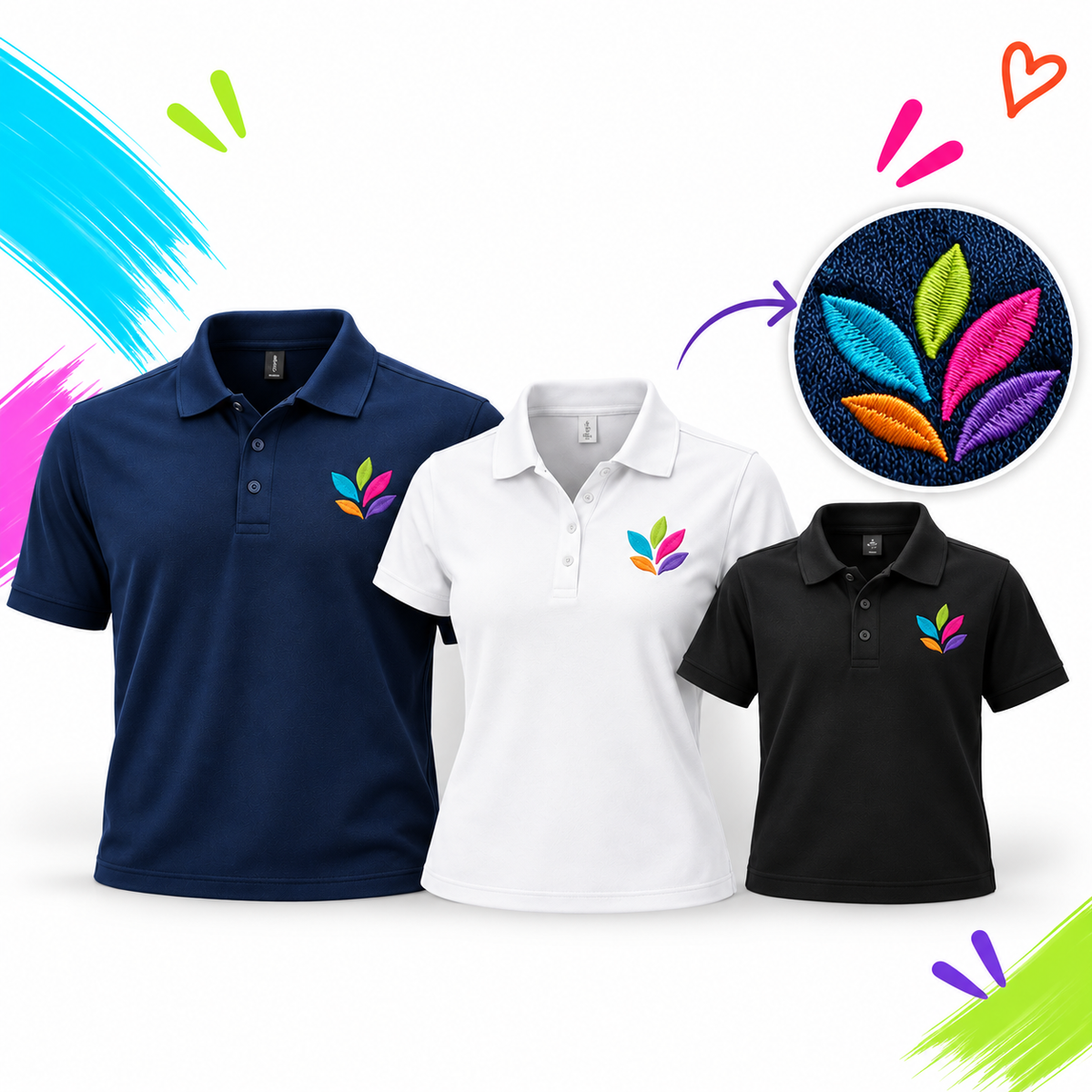 Custom Embroidered Polos