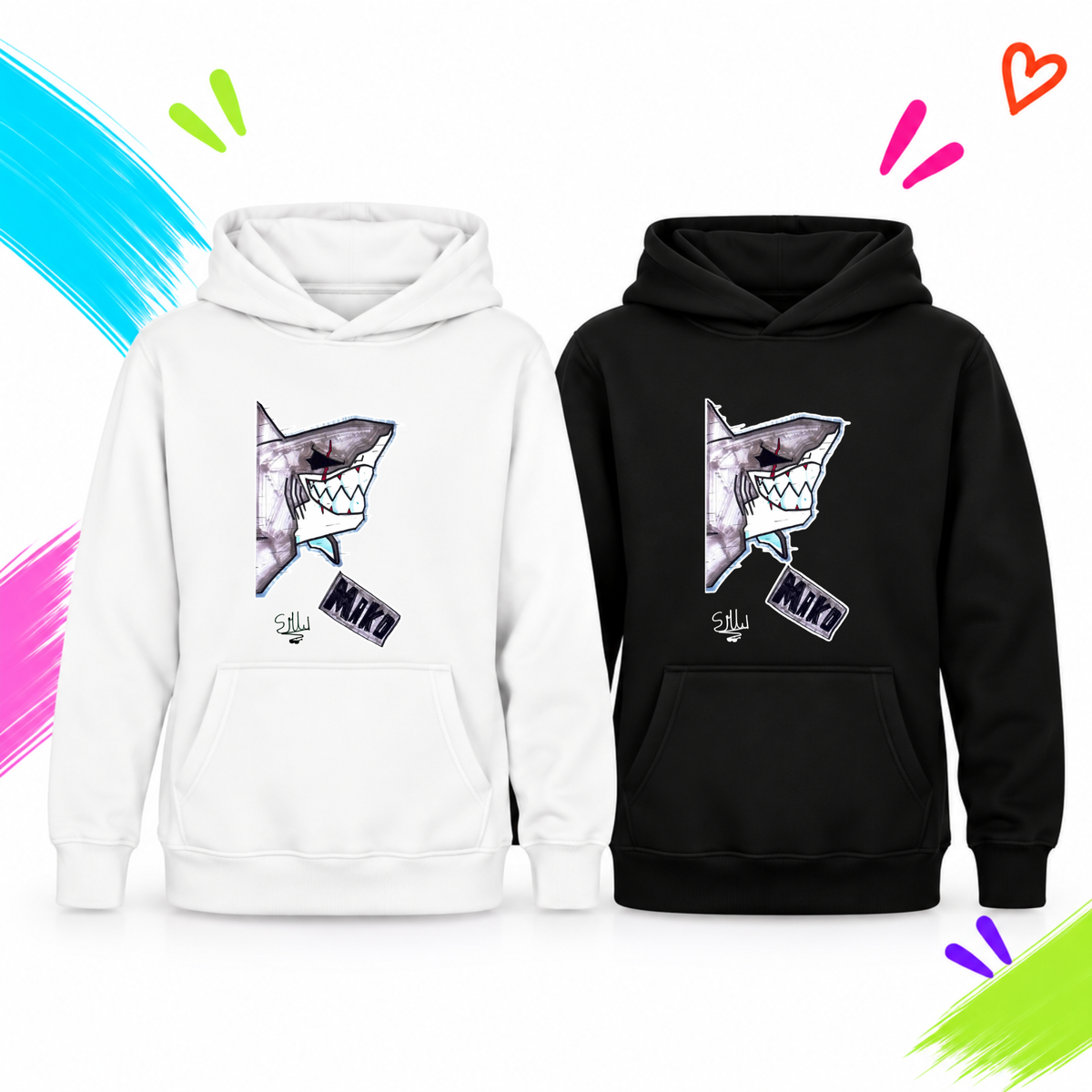 Mako Shark Hoodie | SketchClothesBySILL × arteelisa